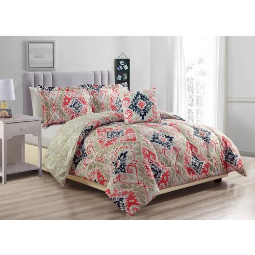 Twin Xl Aztec 3 Pc Comforter Set Multi Burkes Outlet