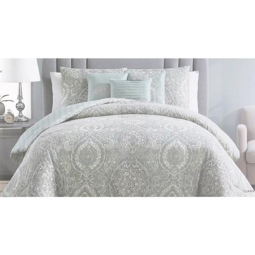 Queen 7 Pc Paisley Comforter Set Burkes Outlet