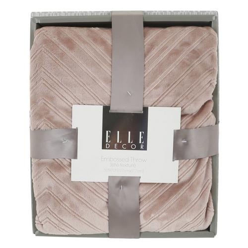 Embossed Plush Throw Blanket Blush Burkes Outlet