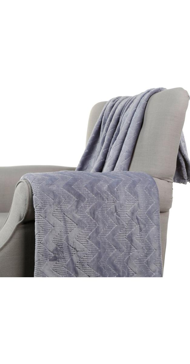60x70 Oversized Plush Throw Blanket Grey Burkes Outlet