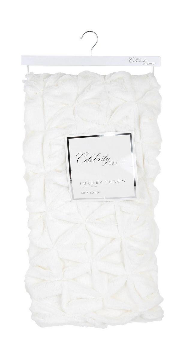 Blair Luxury Throw Blanket Ivory Burkes Outlet