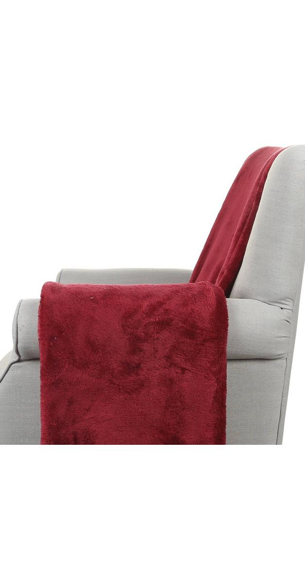 Ultra Lux Oversized Throw Blanket - Red | Burkes Outlet
