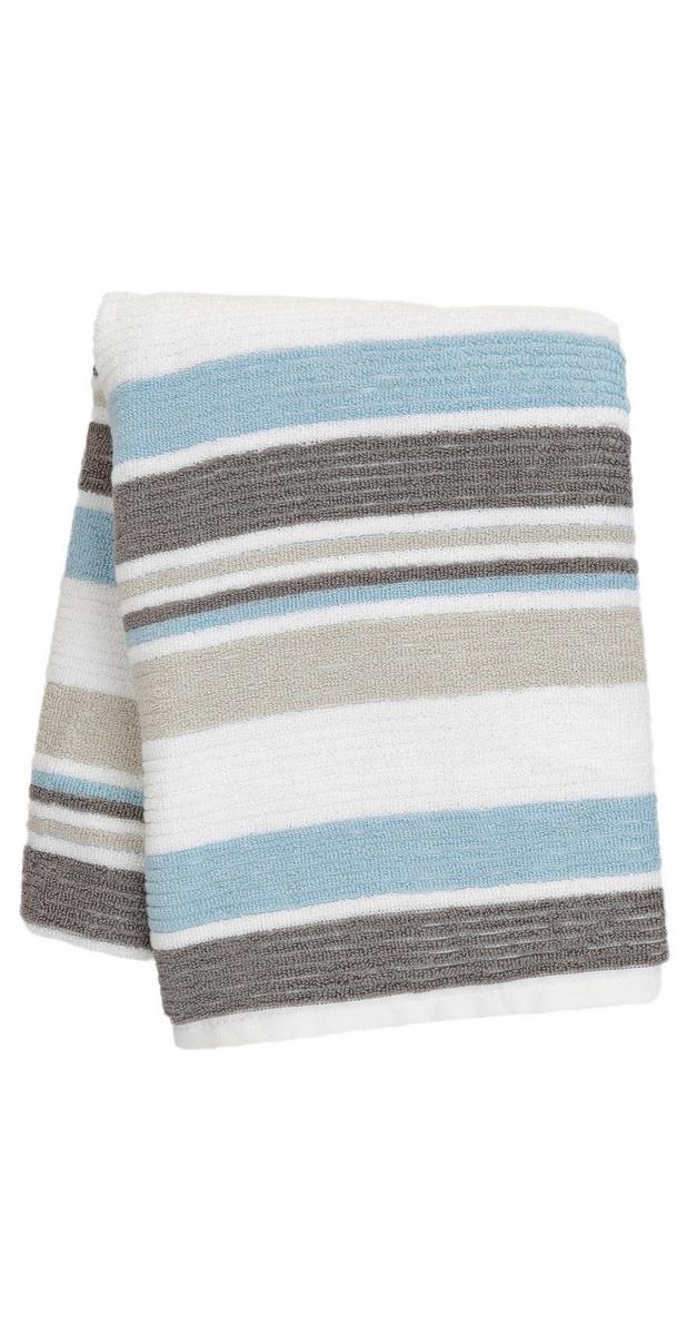 blue striped bath towels