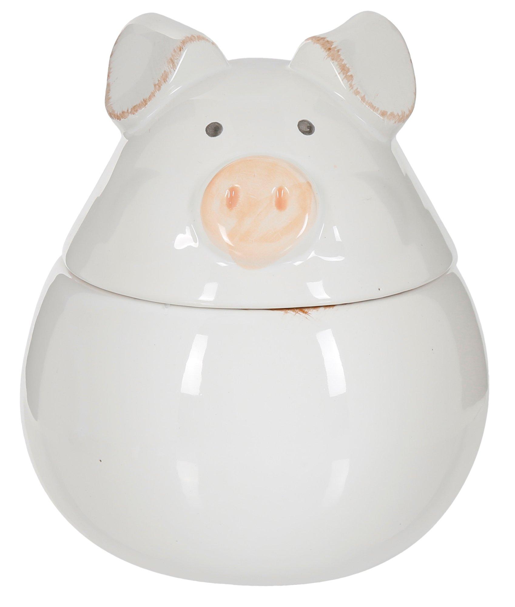 6 Ceramic Pig Canister Burkes Outlet   423 2596 8849 00 Yyy