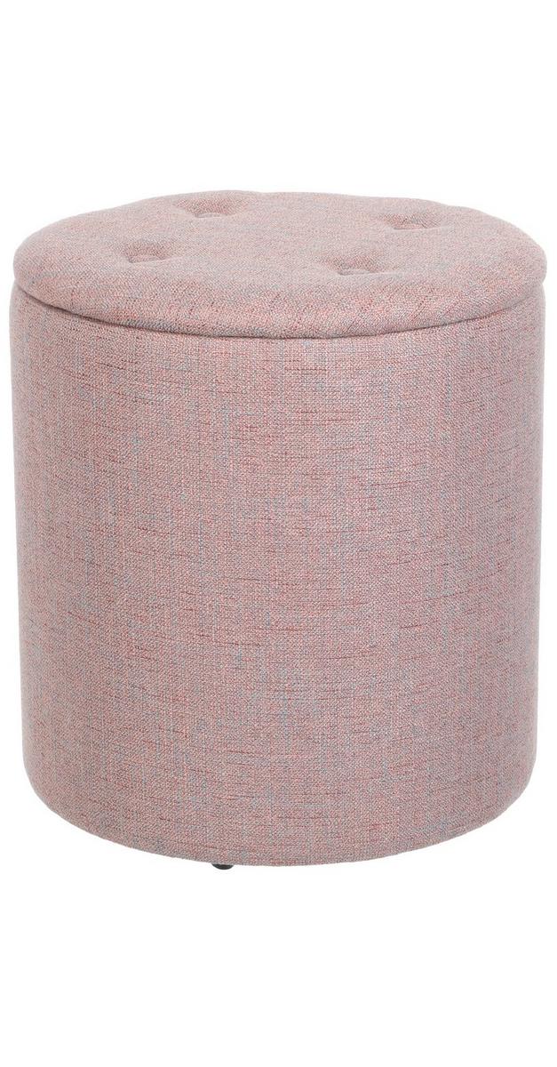16" Woven Storage Ottoman Pink Burkes Outlet