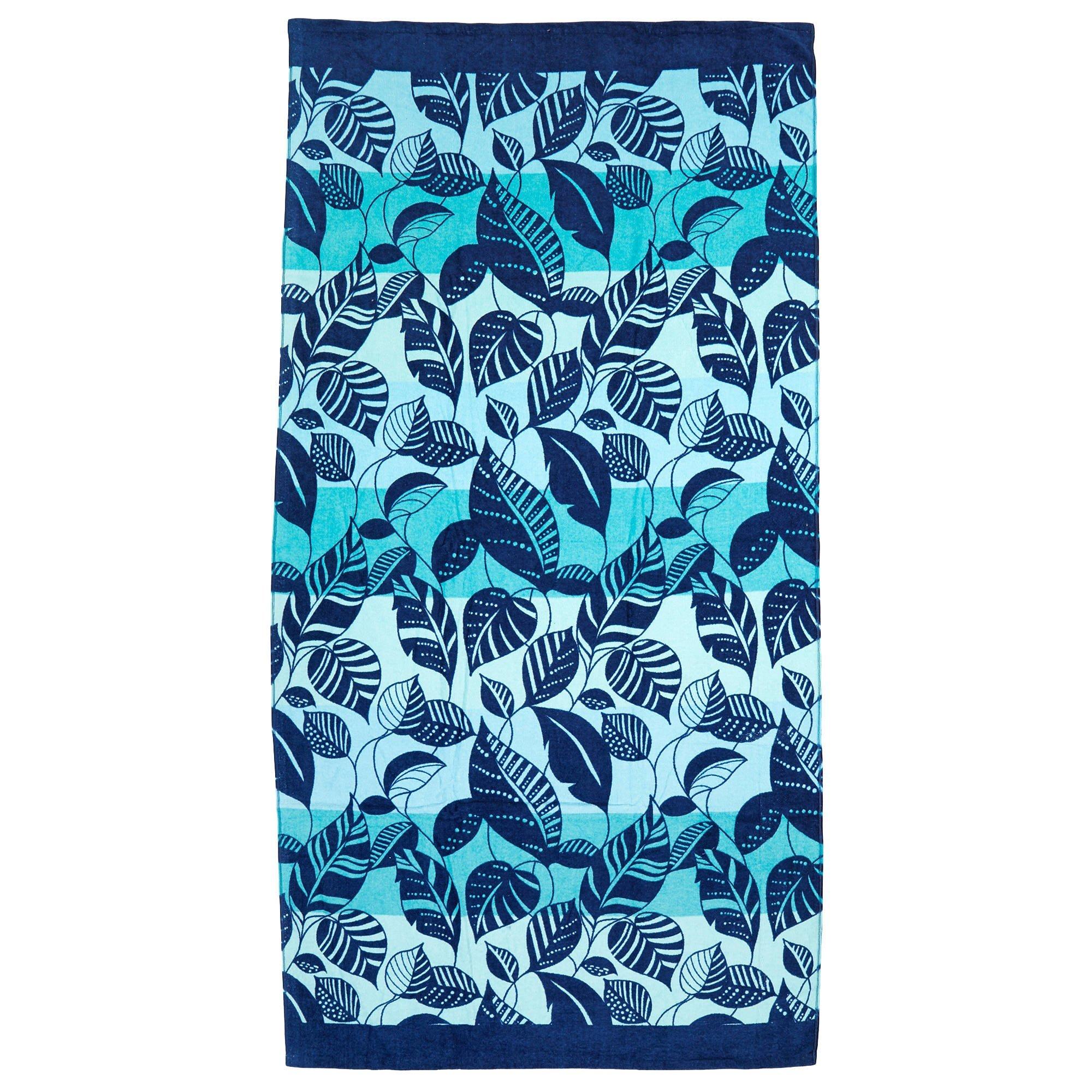 Leaf Print Beach Towel - Multi | Burkes Outlet