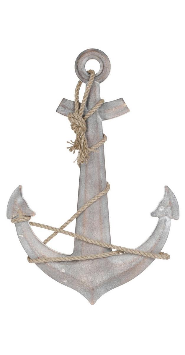 23" Hanging Anchor Décor Grey Burkes Outlet