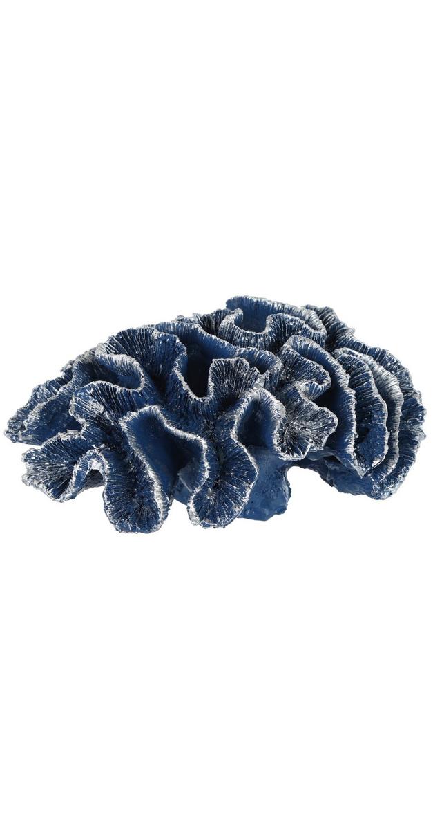 Resin Metallic Coral Sculpture - Blue | Burkes Outlet