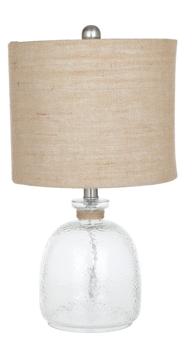 18" Textured Glass Table Lamp Clear Burkes Outlet