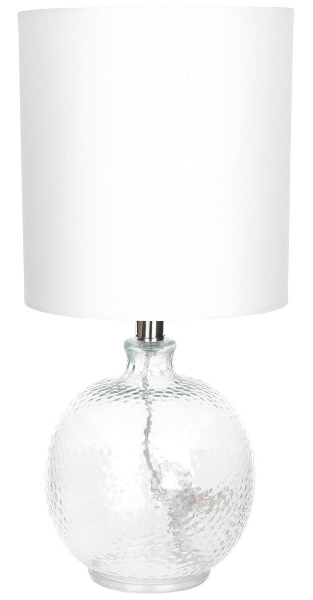 20" Textured Glass Table Lamp Clear Burkes Outlet