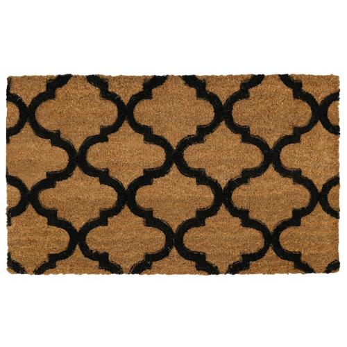 Embossed Lattice Coir Door Mat Natural Burkes Outlet