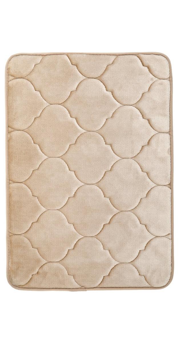 17x24 Quatrefoil Memory Foam Bath Mat Taupe Burkes Outlet