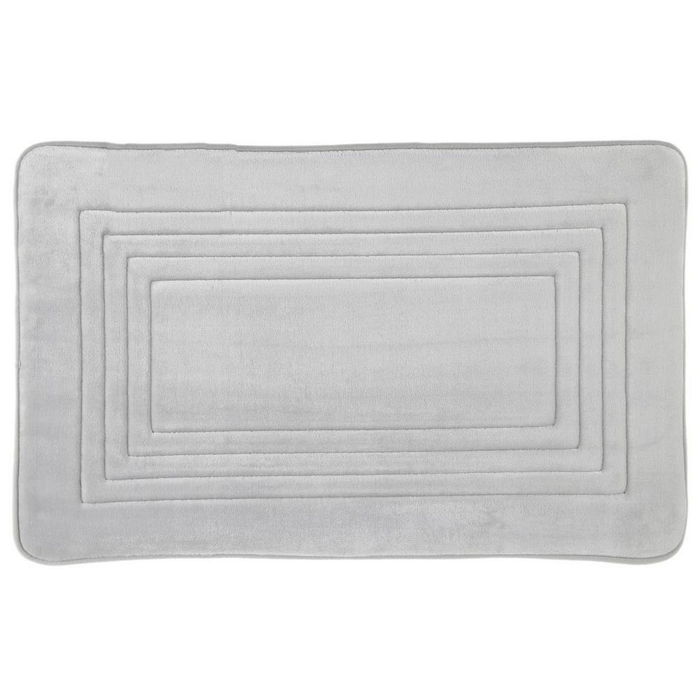 Durham 20x32 Memory Foam Bath Rug Cool Grey Burkes Outlet