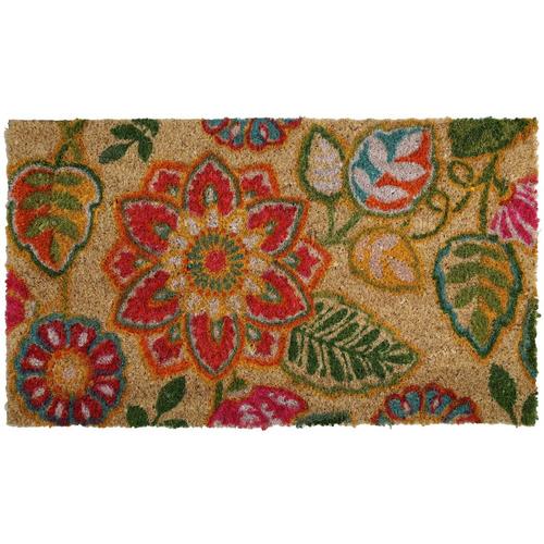 Parasol Floral Natural Fiber Doormat