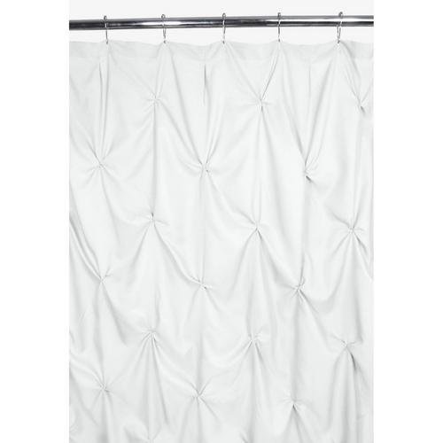 Pouf 72x72 Fabric Shower Curtain White Burkes Outlet