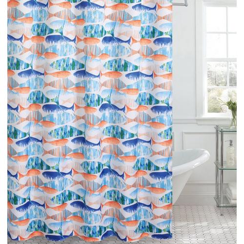 Fish School 72x72 Shower Curtain Burkes Outlet