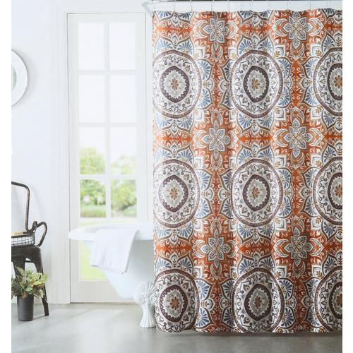70x72 Deanna Paisley Shower Curtain Multi Burkes Outlet