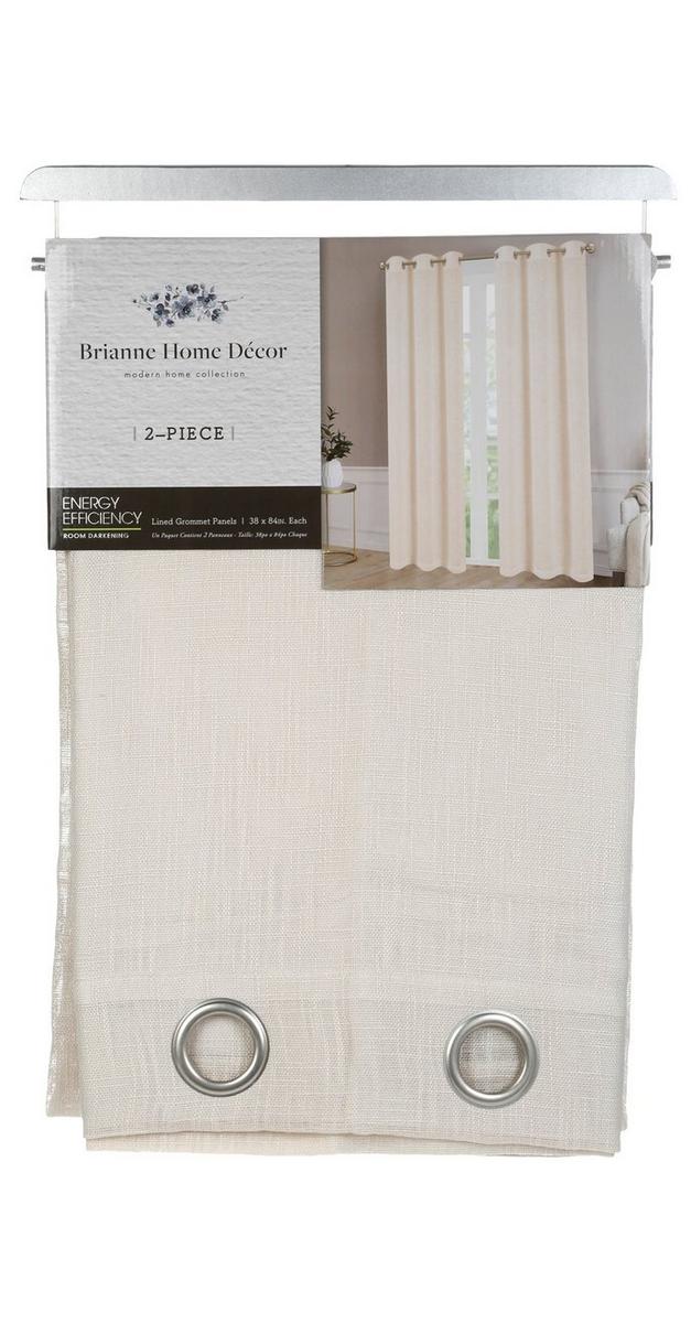 2 Panels Room Darkening Window Curtains Natural Burkes Outlet