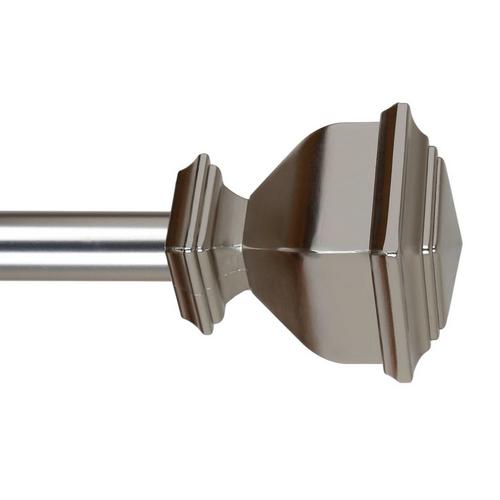 Flander 36 72 Adjustable Drapery Rod Set Silver Burkes Outlet