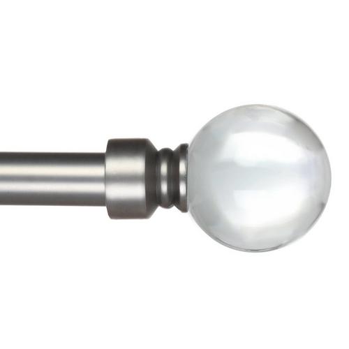 Saratoga 66 120 Drapery Rod Set Silver Burkes Outlet