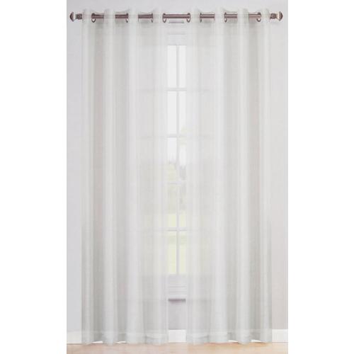 54x84 Sheer 2 Pk Extra Wide Metal Grommet Panels Silver Burkes