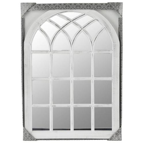 20x28 Arch Window Pane Mirror White Burkes Outlet