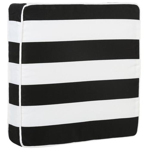 Striped Patio Chair Cushion Black Burkes Outlet