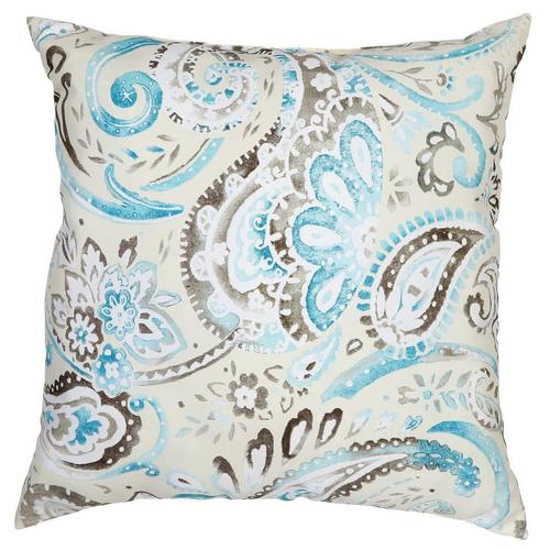 Watercolor Paisley Throw Pillow Multi Burkes Outlet