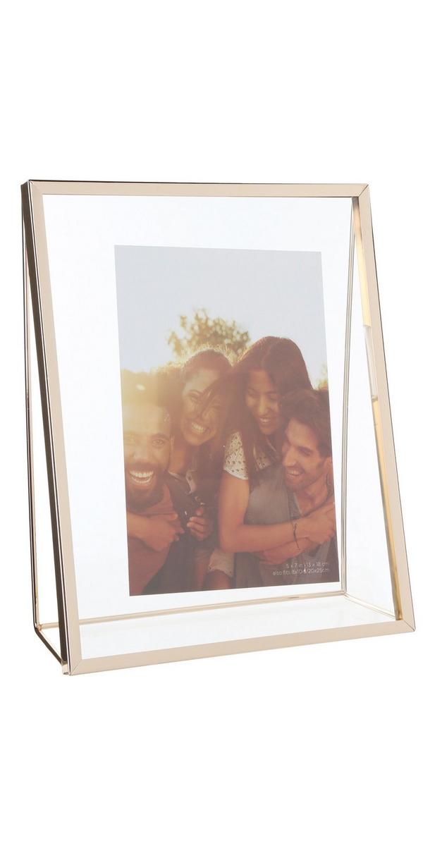 Geo Floating 5x7 Photo Frame - Rose Gold | Burkes Outlet