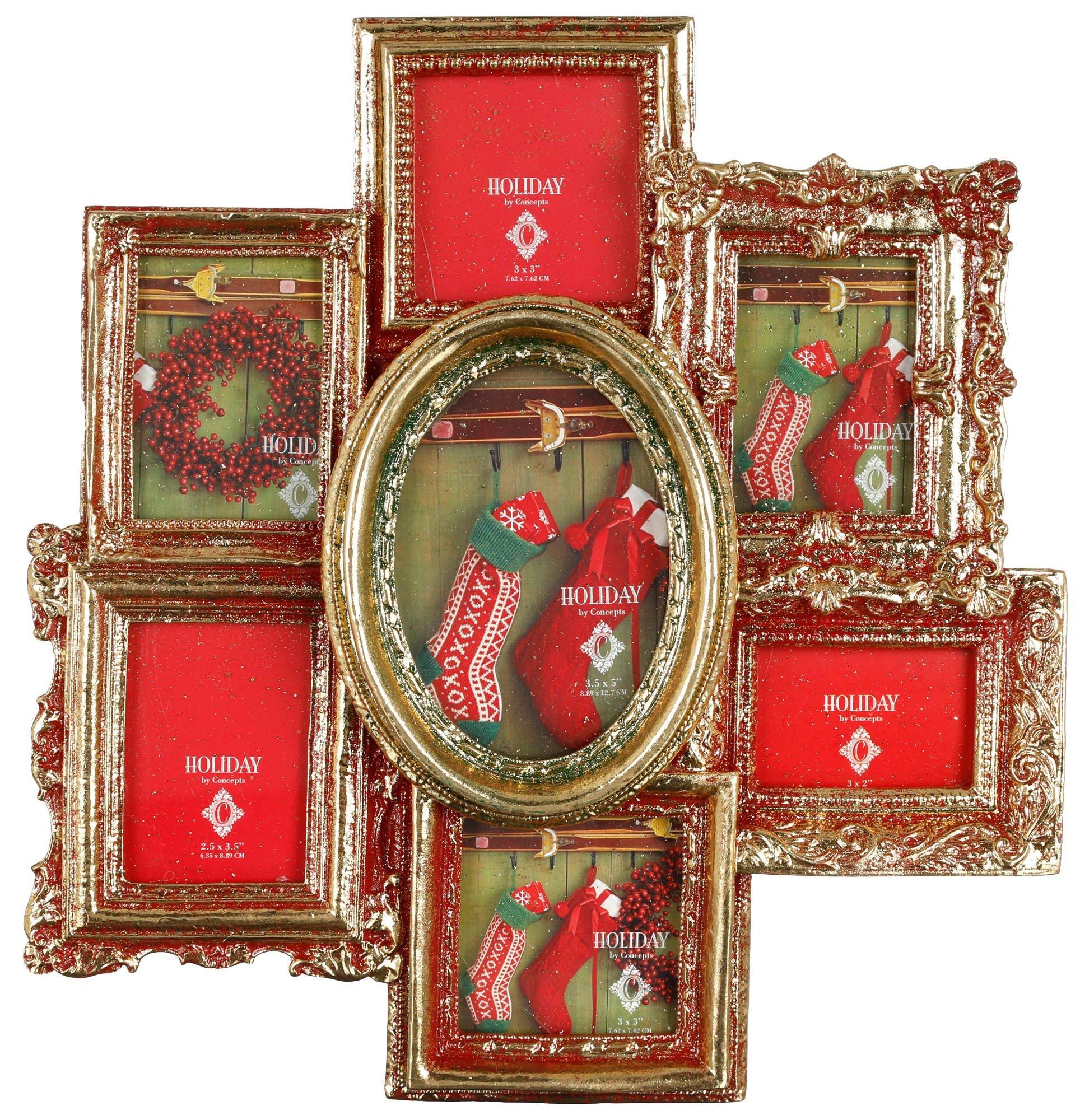 Holiday Collage Photo  Frame  Gold Multi Burkes Outlet