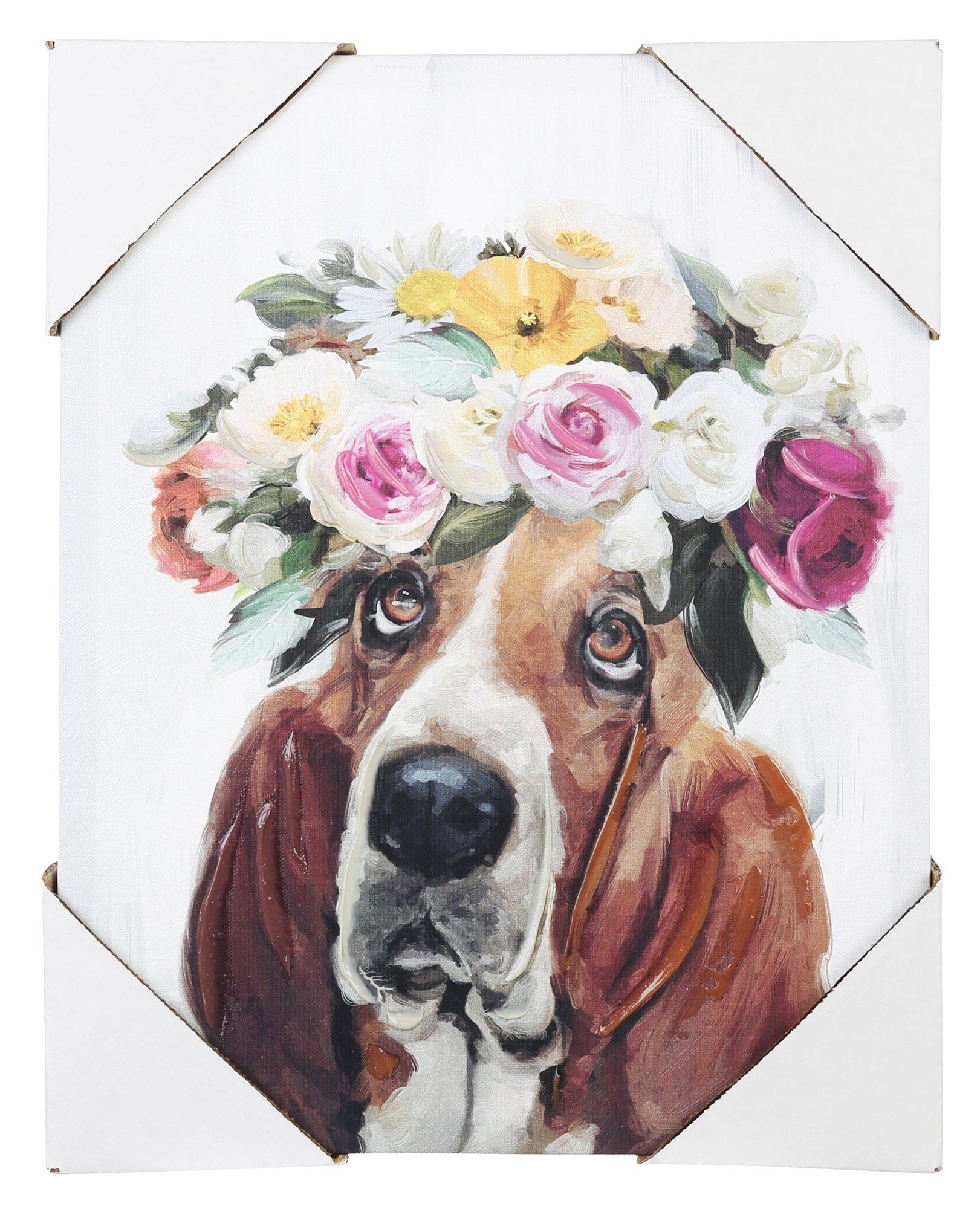 basset hound canvas art