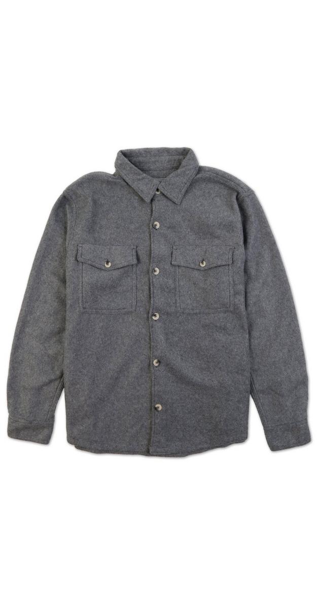 Men's Solid Fleece Shacket - Grey | Burkes Outlet