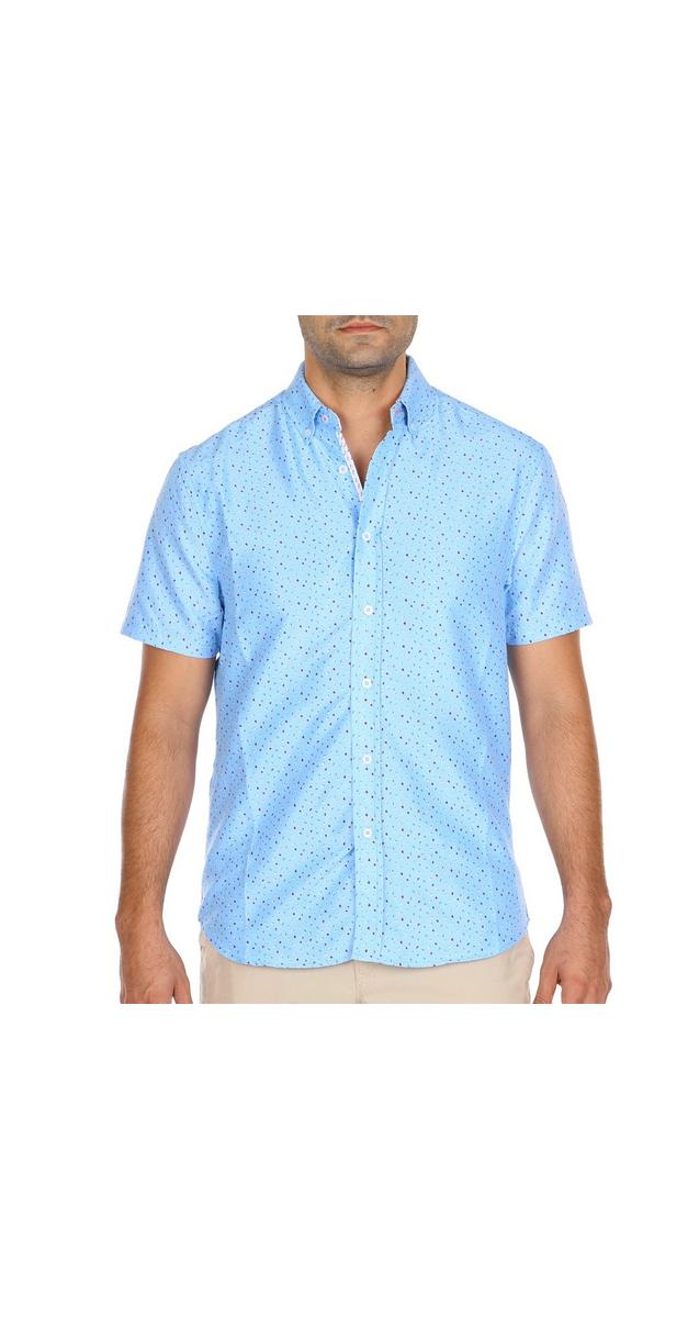 sailboat print button up