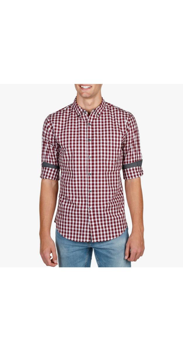 mens gingham button down