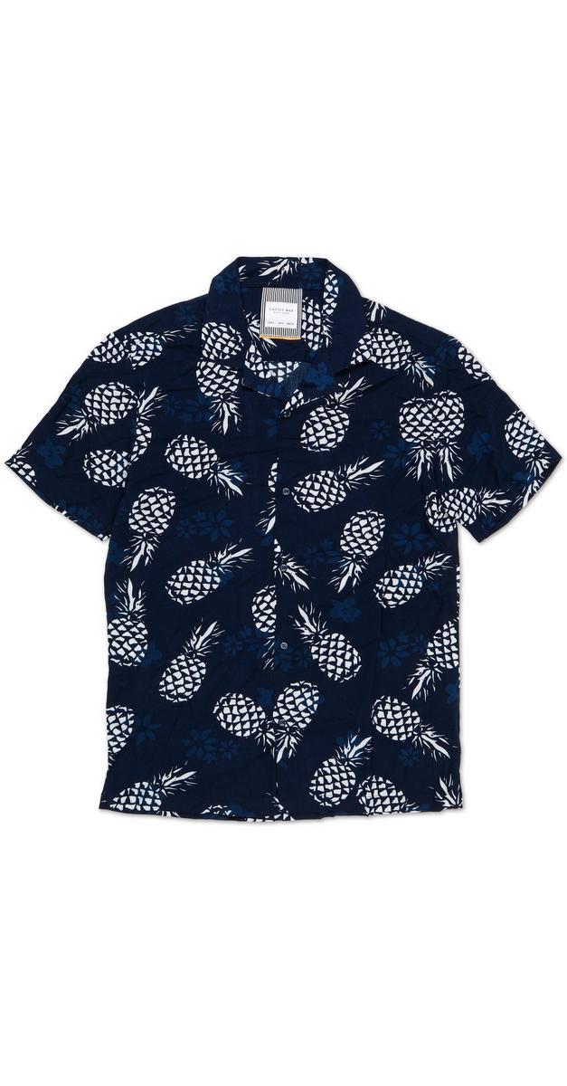 men's pineapple button down shirt