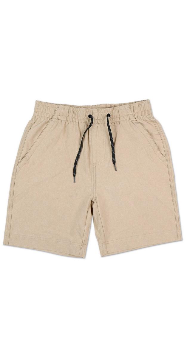 mens khaki jogger shorts