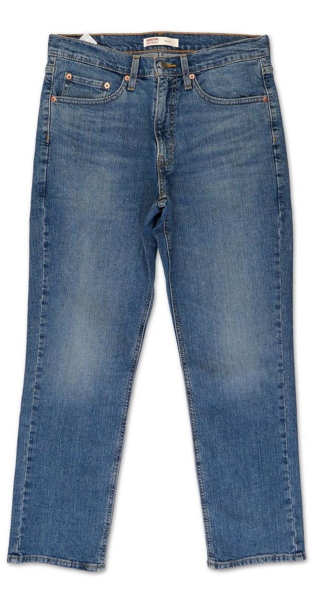 Men's Classic Straight Leg Jeans - Medium Wash | Burkes Outlet
