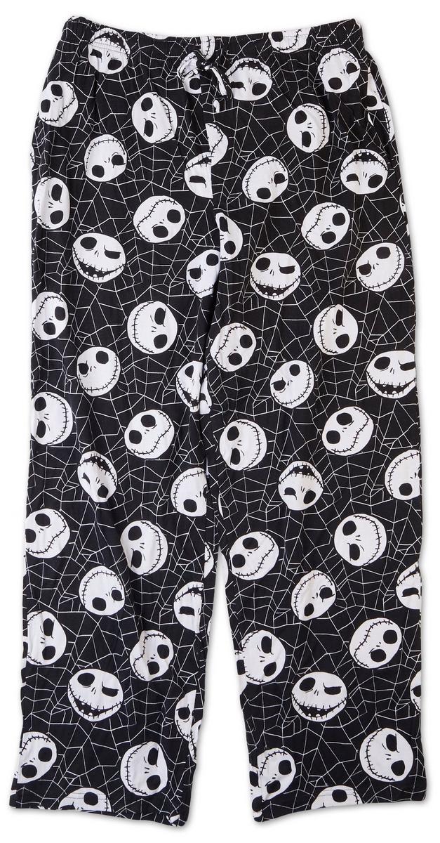 Men's Nightmare Before Christmas Graphic Print Pajama Pants Black