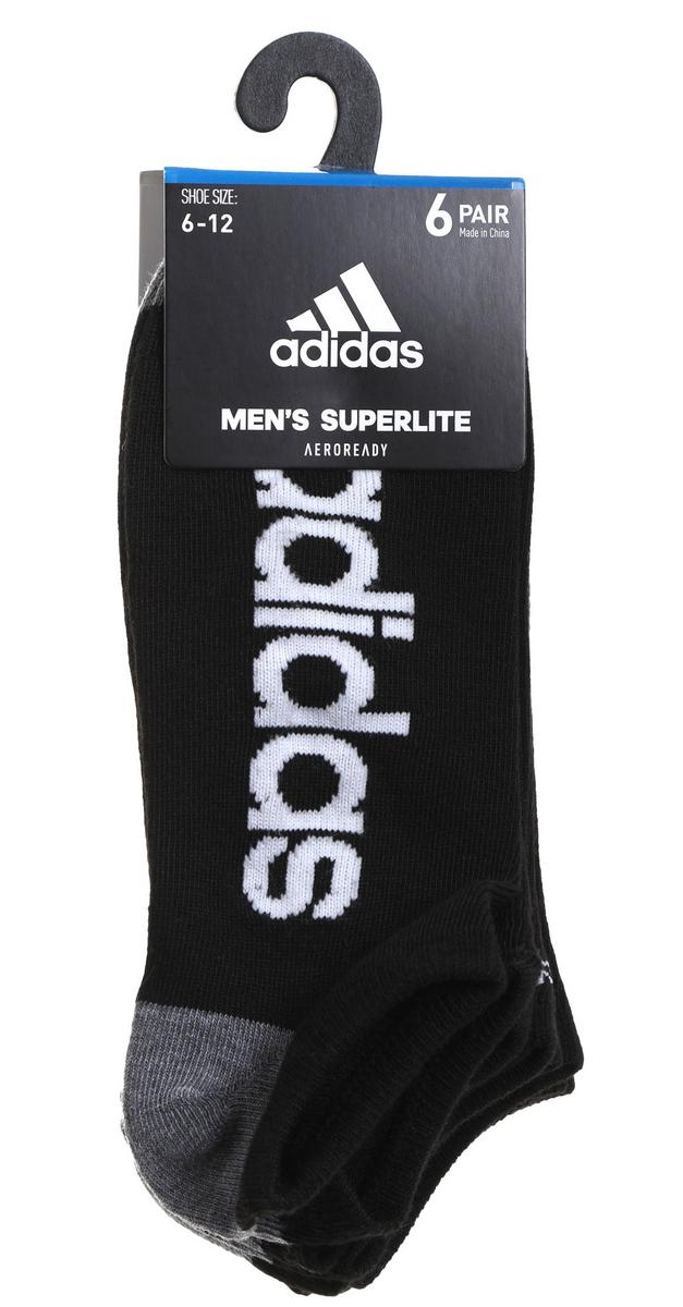 Men's 6 Pk Superlite Low Cut Socks Black Burkes Outlet