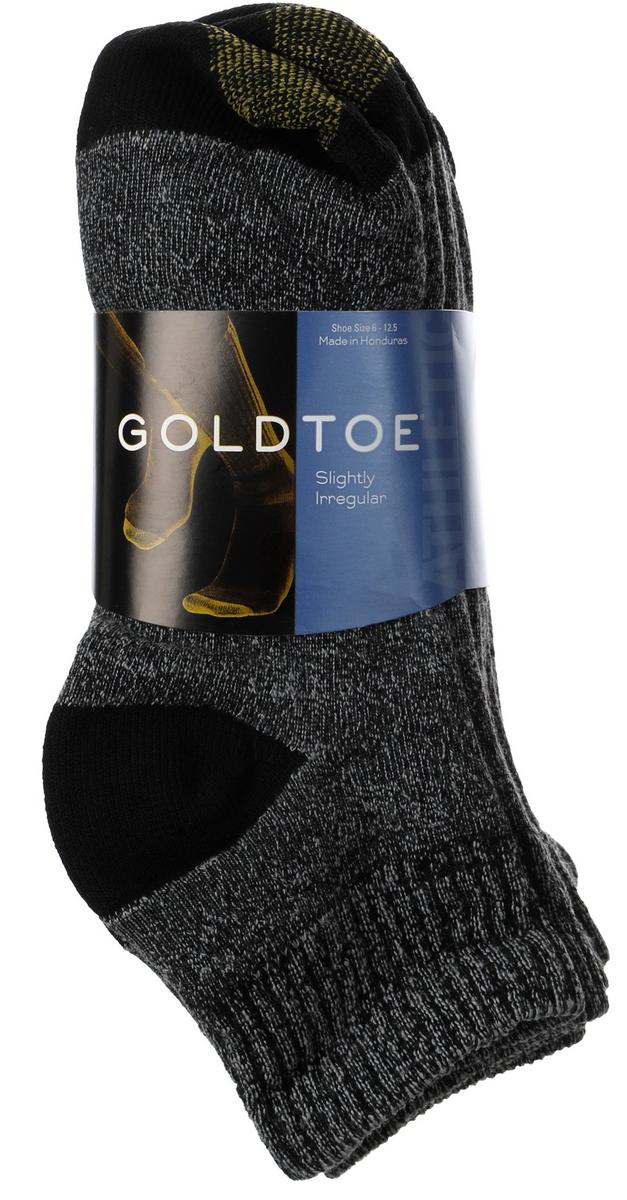 Men's 6 Pk Athletic Quarter Cut Socks - Black | Burkes Outlet