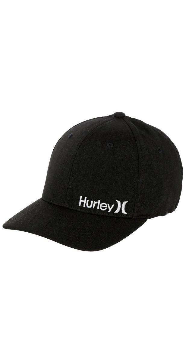 Men's Solid Hurley Flexfit Hat - Black | Burkes Outlet