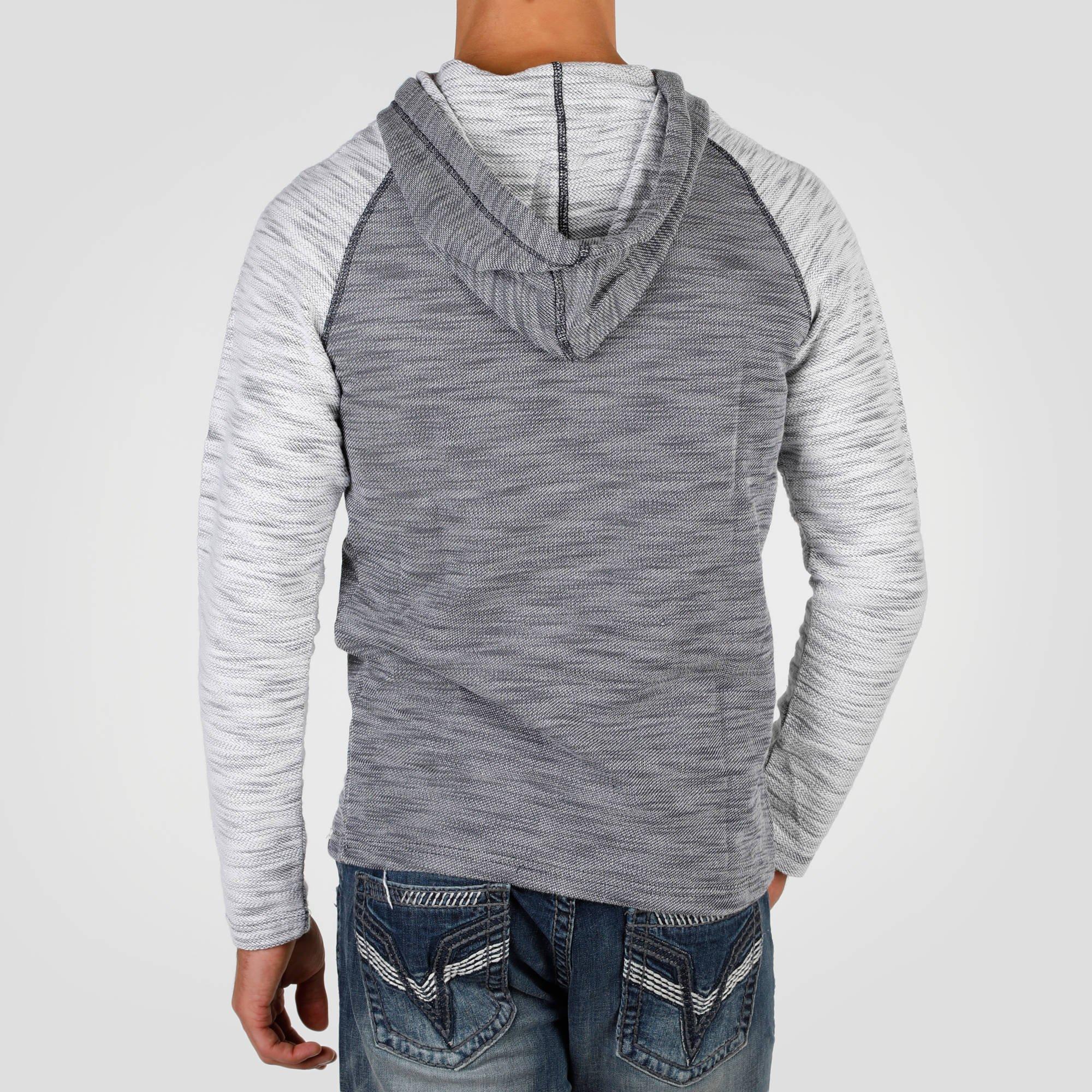 men's hooded henley shirt