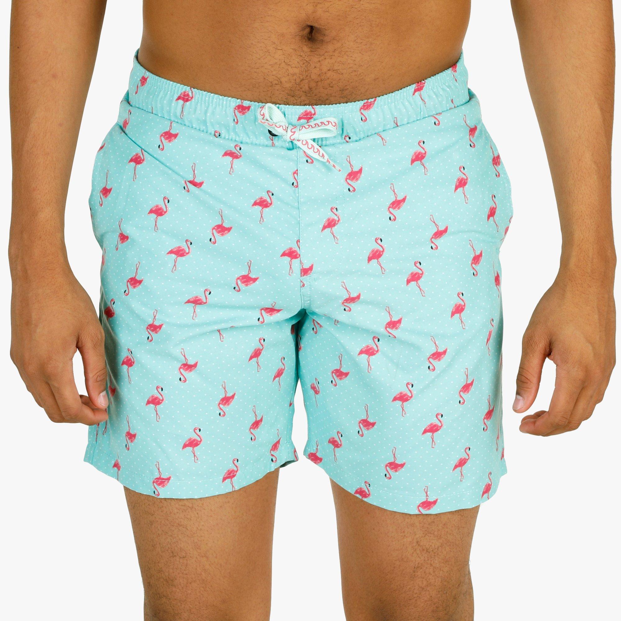 flamingo swim trunks men