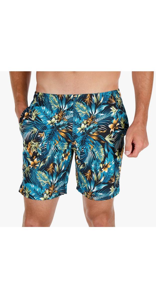 Men's Tropical Print Swim Trunks - Multi | Burkes Outlet