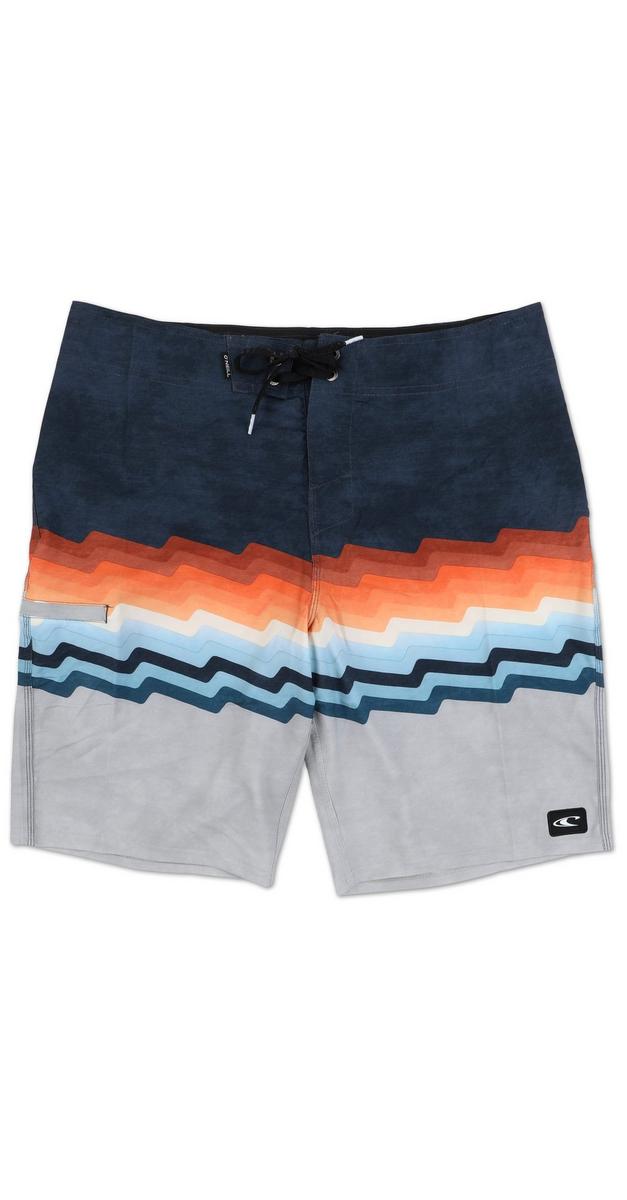 Men's Stripe Board Shorts Navy Burkes Outlet