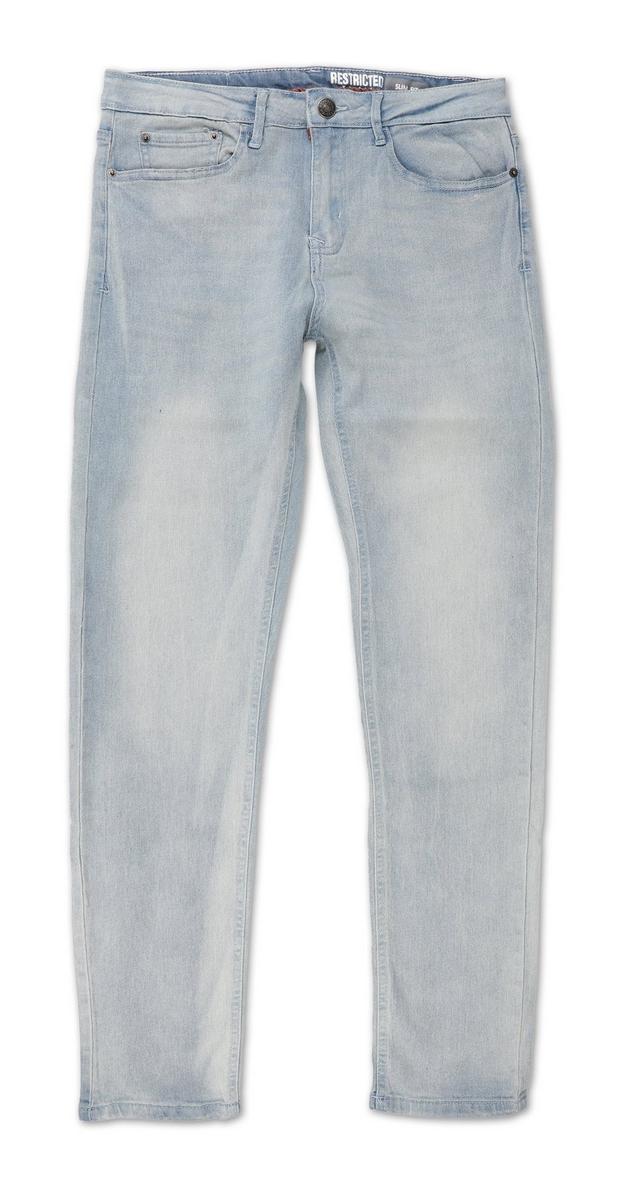Men's Comfort Stretch Slim Jeans - Light Wash | Burkes Outlet