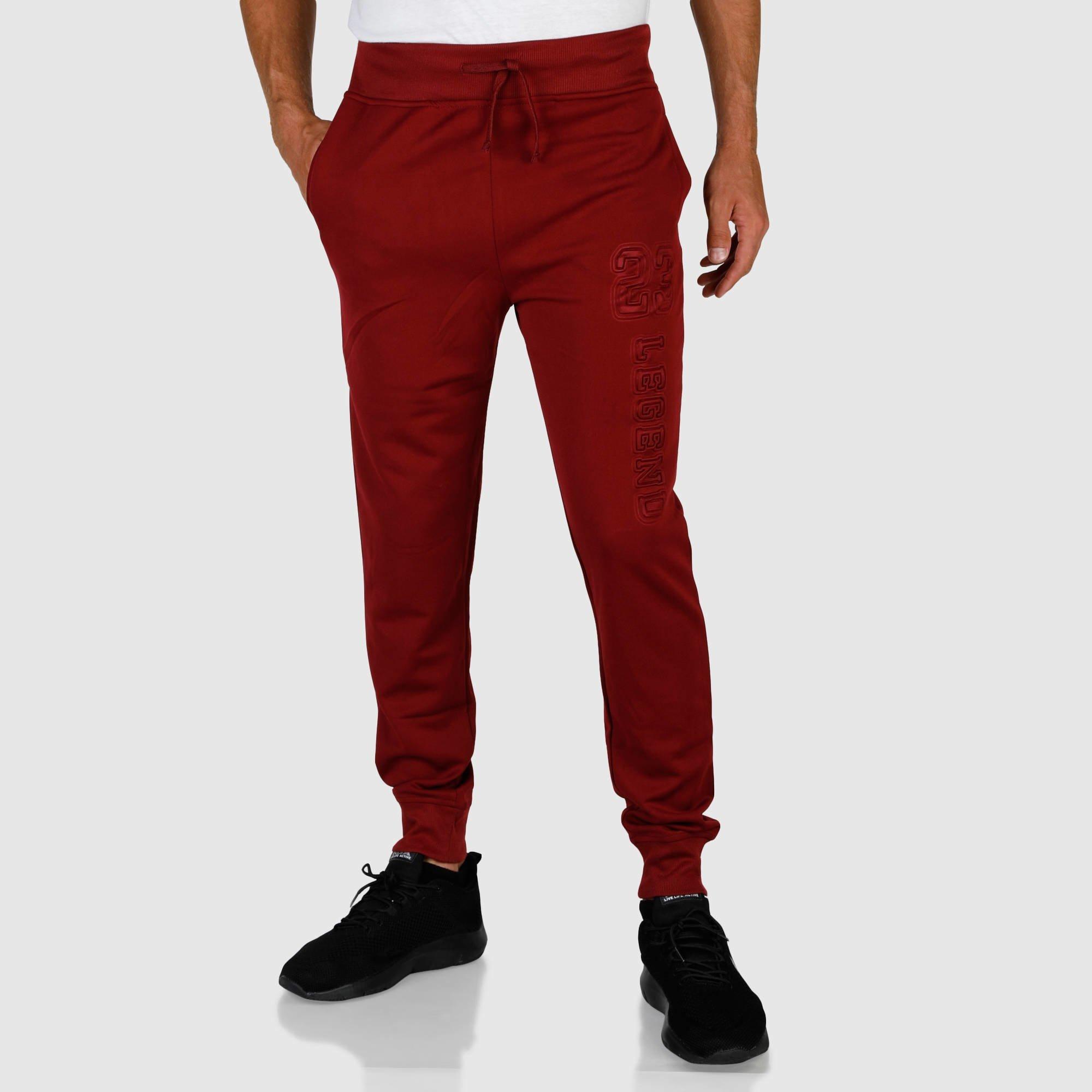 mens burgundy joggers