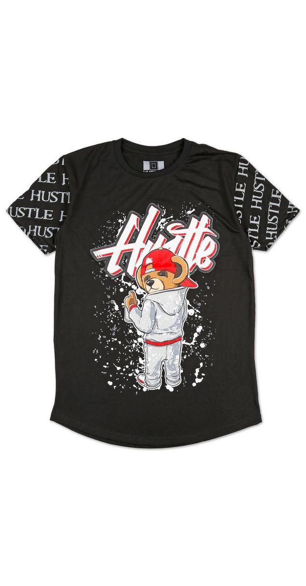 RS1NE Stay Infamous Hustle Bear Patch T-Shirt Black / L