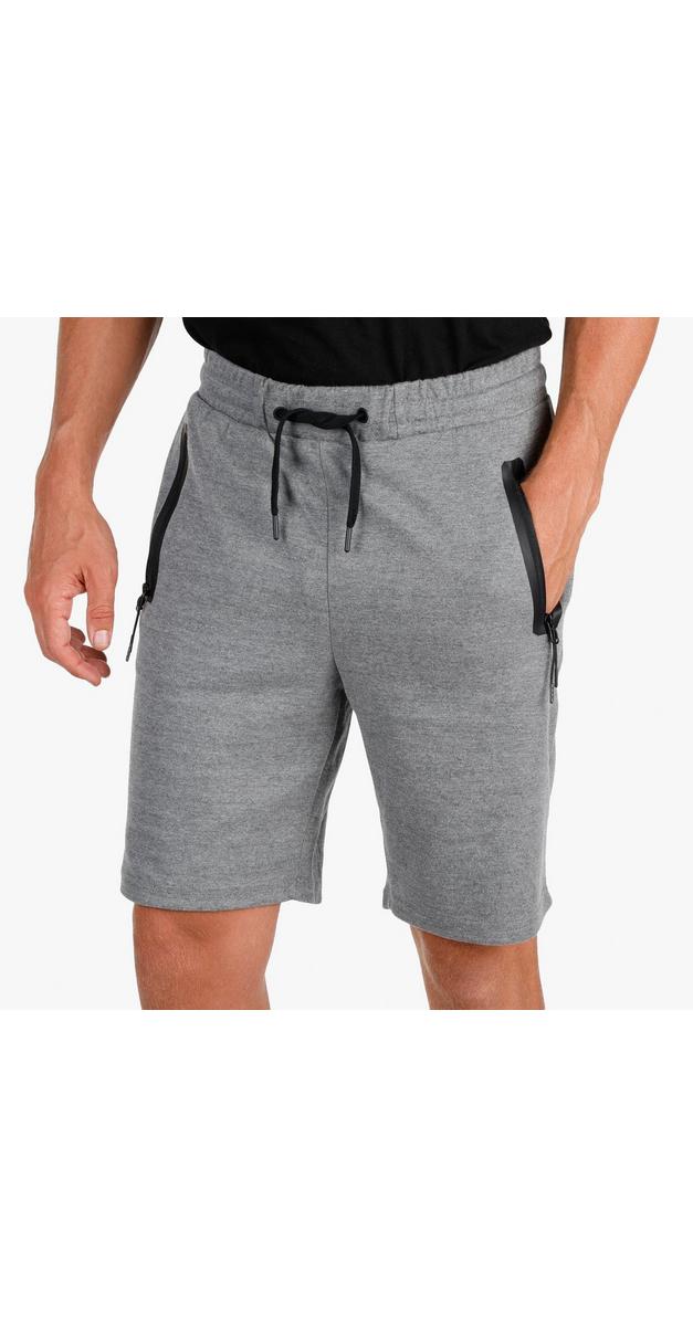 Men's Zip Pocket Knit Shorts Grey Burkes Outlet