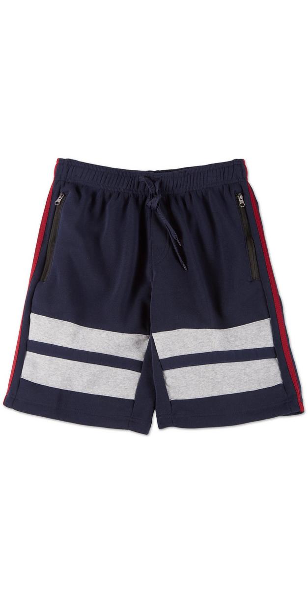 navy fleece shorts mens